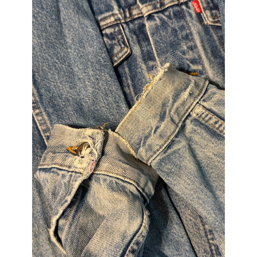 Levi's Denim Trucker Jacket Mens 44 Blue Vintage 90s 71506-0216 Made in USA - Picture 3 of 11